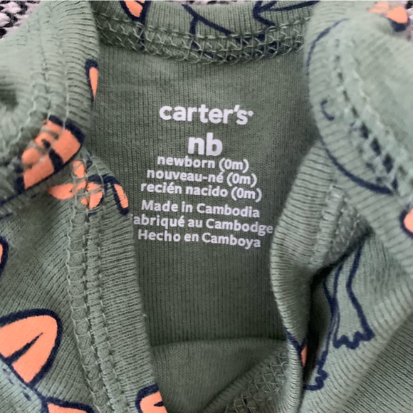 Carters Infant Boys 3 Piece Pajama Ensemble Size NB - Picture 8 of 16
